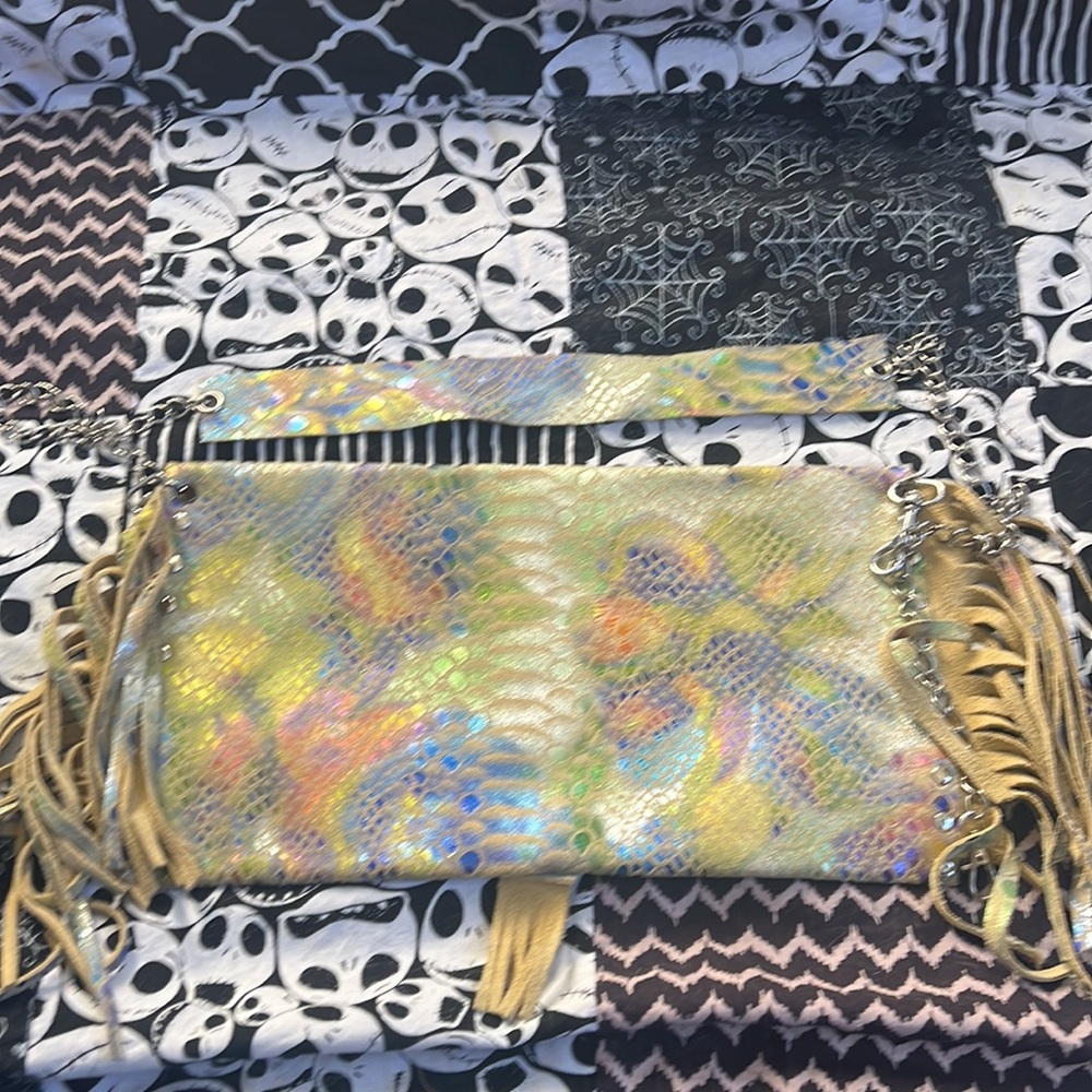 Rainbow leather purse - Picture 6 of 8